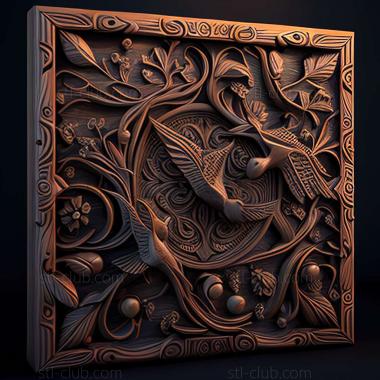 3D мадэль RELIEFCARVED WOODEN (STL)